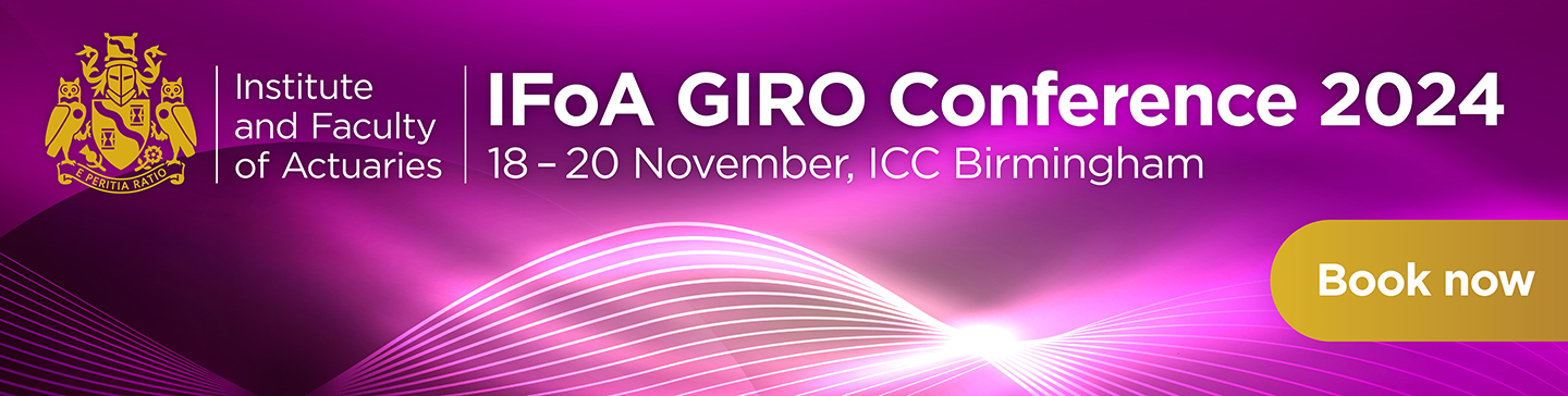 IFoA GIRO Conference 2024, 18 to 20 November, ICC Birmingham, book now