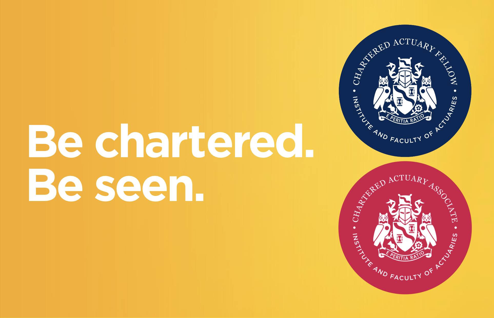 Be chartered. Be seen.