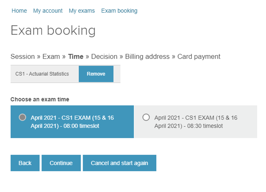 exam-booking-process